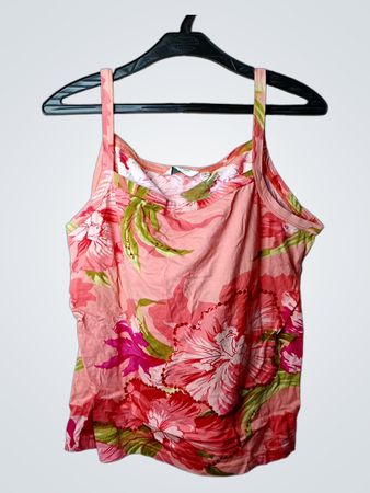 Talbots Women's Pink Floral Print Tank Top