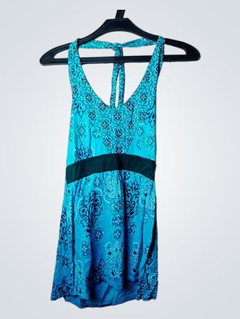 Colours of the World Blue gemustertes Neckholderkleid