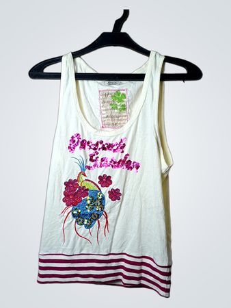 ONLY Tanktop mit Pailletten und Stickerei