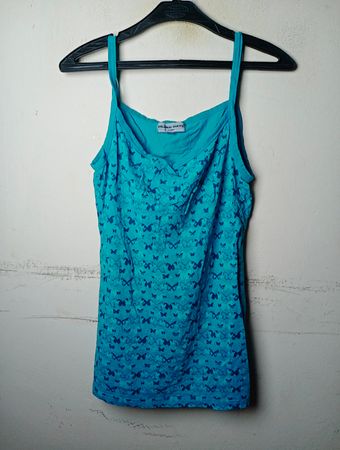 BLIND DATE Blue Butterfly Print Cami Top