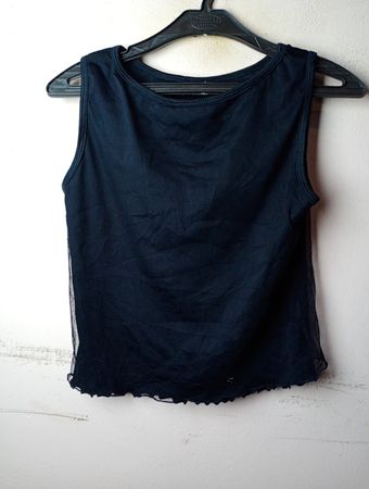 Schwarzes transparentes Tanktop
