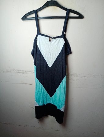 ICHI Damen Color-Block Ärmelloses Kleid