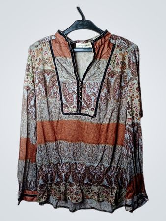 NYMPHAEA ALBA Paisley-Print Langarmbluse
