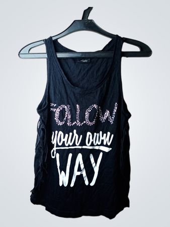 Page Black "Follow Your Own Way" Tank Top