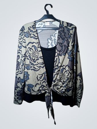 Oscar B. Floral Print Oberteil mit Knoten vorne