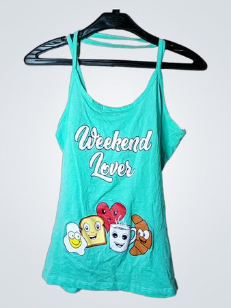 Türkisfarbenes Tanktop mit