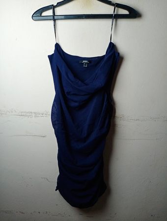 Mexx Metropolitan Navy gerafftes Bodycon-Kleid