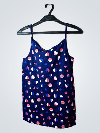 Pepperts! Blaue Camisole mit Herz- und Kreis-Muster