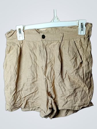 Ally Damen Beige Leinenmischungs-Shorts