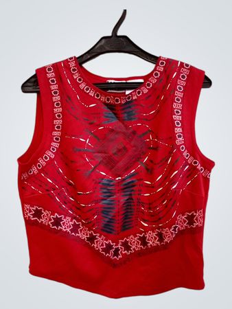 Y.O.U. Young Order Unlimited Rotes ärmelloses Top