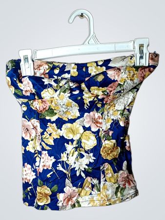 CALIENTE LOVE Blumiges gerafftes Trägertop
