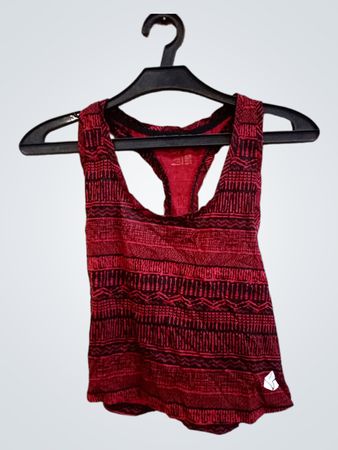 Rot-schwarz gemustertes Tanktop
