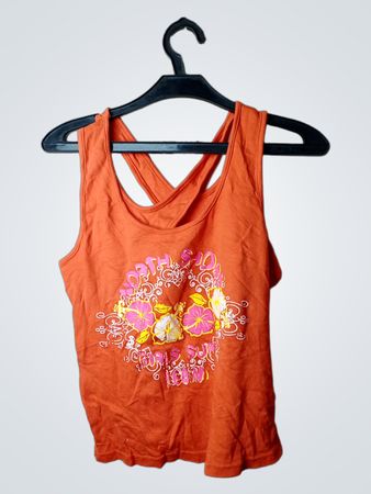 Clockhouse Orange Grafik-Tanktop
