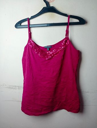 Street One pinkes Camisole mit Pailletten