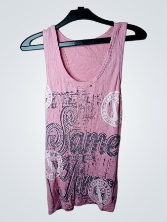 Pinkes Tanktop mit Grafikdruck