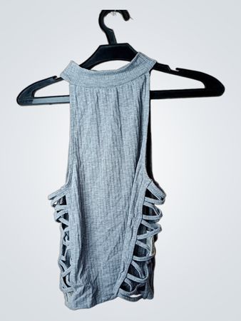 Pimkie Grau Geripptes Tanktop mit Cut-out