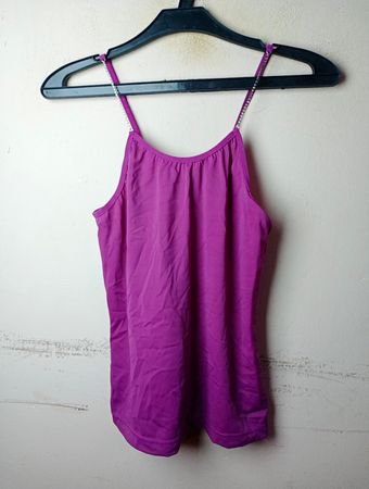 DESIGN WORLD Purple Träger-Top mit Spaghetti-Trägern