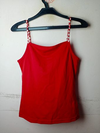 ZOOM Rotes Spaghetti-Träger-Camisole