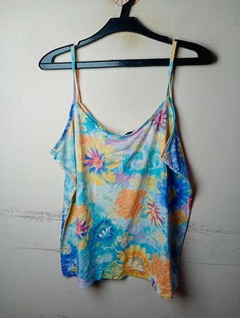 Floral Print Spaghetti Strap Tank Top
