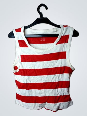 Esmara Rot-weiß gestreiftes Trägershirt