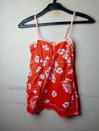 Tally Weijl Orange Blumen-Cami-Top