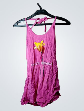 Dolce & Gabbana Damen Pinkes Grafik-Tanktop