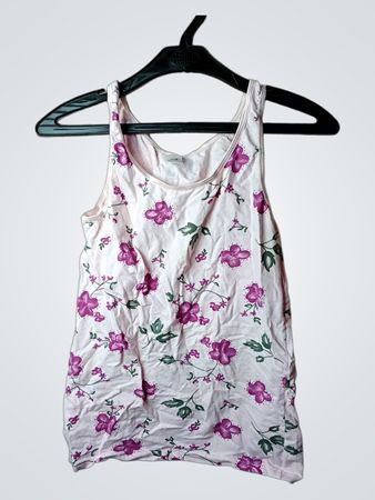 Pinkes Tanktop mit Blumenmuster