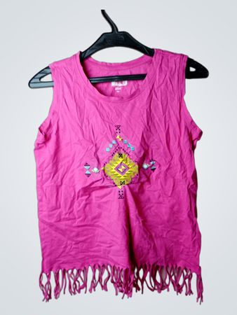 Sunshine Paradise Alive Pink Fransen-Top