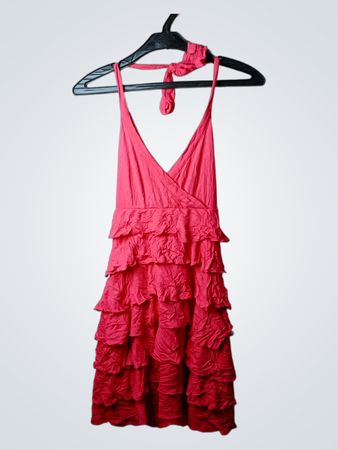 Beach Time Rüschiges Neckholder-Kleid