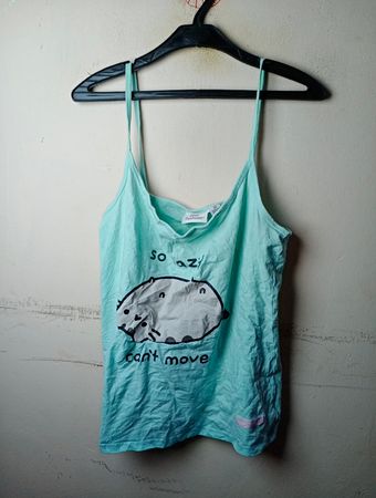 Pusheen "So Lazy Can't Move" Grafik-Tanktop