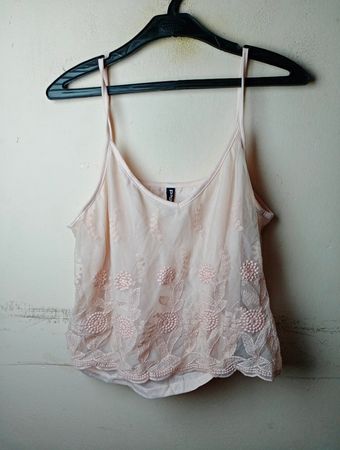 Page One Pink Spitzen-Cami-Top