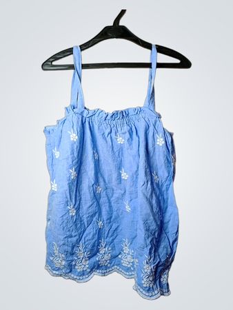 BODYFLIRT Blau besticktes Trägertop