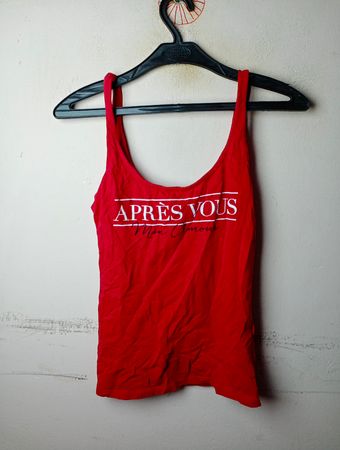 AMISU Rotes Grafik-Tanktop