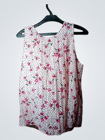 Stradivarius Pink Florales Druckärmelloses Top
