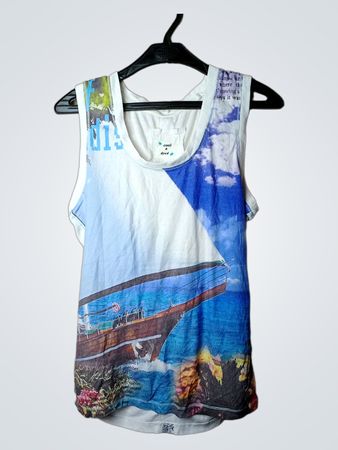 Cool & Dyed ärmelloses Tanktop mit Segelboot-Grafik