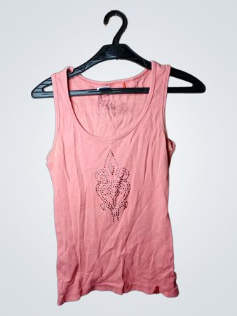Pinkes Tanktop mit Verzierung