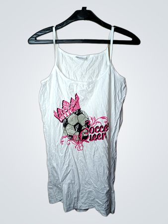 Weißes Soccer Queen Tanktop