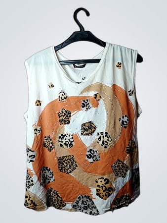 Opuri ärmelloses Top mit abstraktem Print