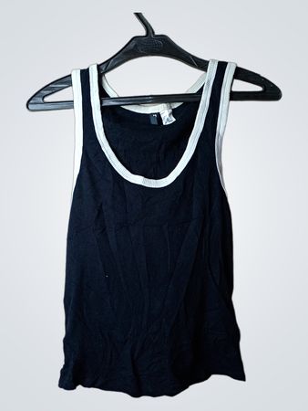 H&M Divided Schwarzes Rippen-Top