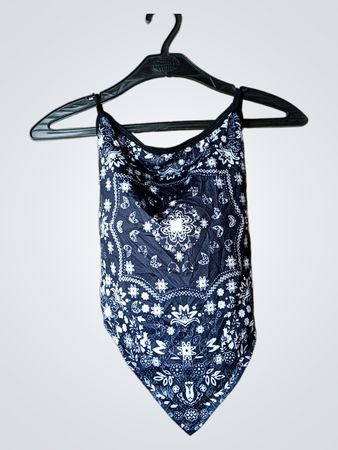 Bandana-Print Neckholder-Top
