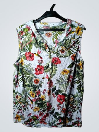 Ärmelloses Oberteil mit Blumenmuster