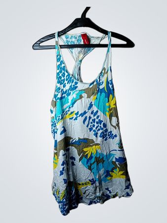 VERO MODA Damen ärmelloses Tanktop mit Blumenmuster