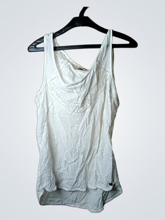Garcia Jeans Tanktop mit weißer Spitzenverzierung