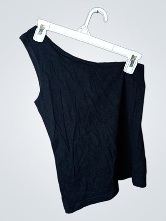 TREND COLLECTION Schwarzes One-Shoulder-Oberteil