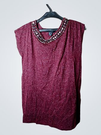 Atmosphäre verziertes Rundhals-T-Shirt