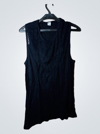 Gina Locardo Tanktop mit schwarzer Spitzenverzierung