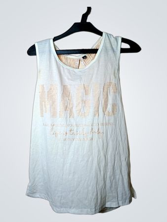 Weißes Tanktop mit "MAGIC"-Aufdruck