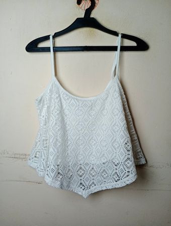 Tally Weijl Weißes Spitzen-Camisole-Top