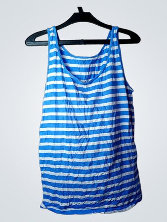 Blau-weiß gestreiftes Tanktop