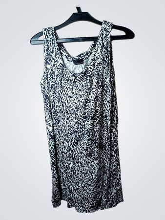 Schwarz-weiß gemustertes Tanktop